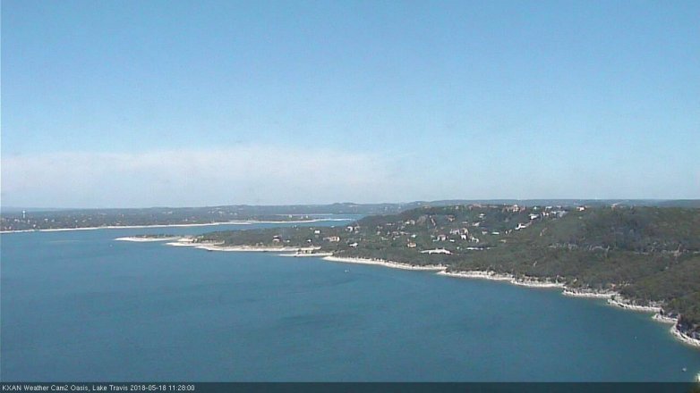 Lake Travis webcam, May 18, 2018 10:30 AM CT