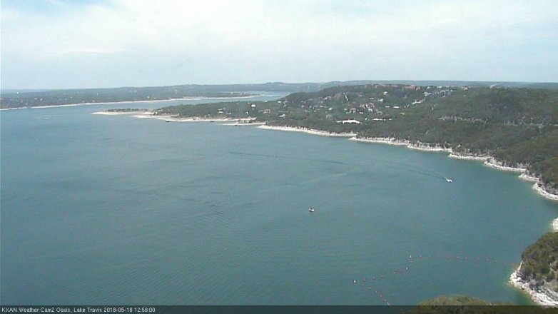 Lake Travis webcam, May 18, 2018 12:00 PM CT