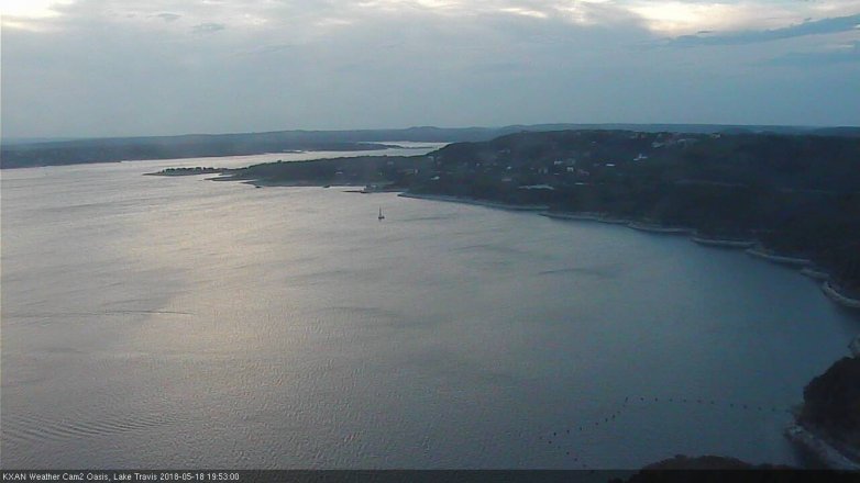 Lake Travis webcam, May 18, 2018 6:55 PM CT