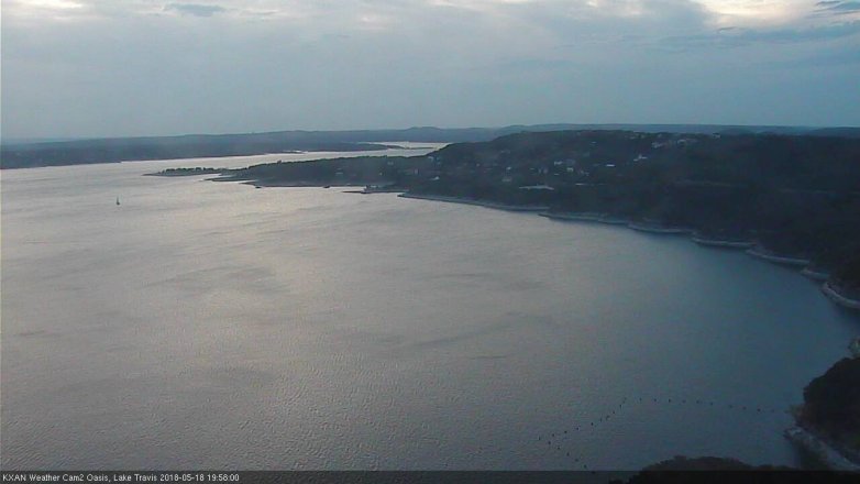 Lake Travis webcam, May 18, 2018 7:00 PM CT