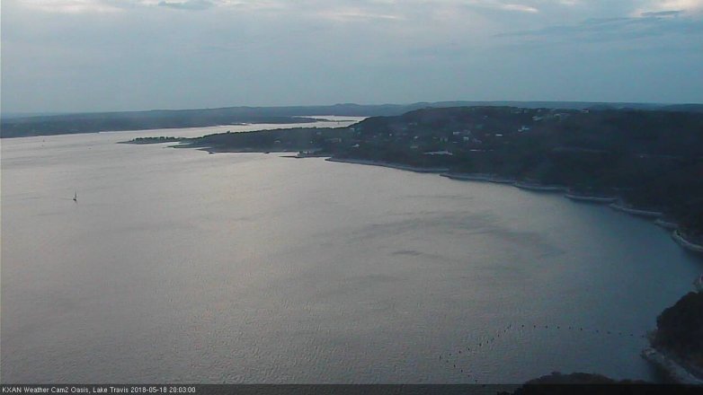 Lake Travis webcam, May 18, 2018 7:05 PM CT
