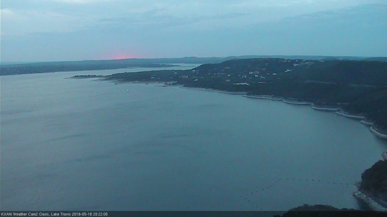Lake Travis webcam, May 18, 2018 7:25 PM CT