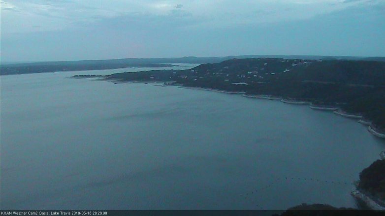 Lake Travis webcam, May 18, 2018 7:30 PM CT