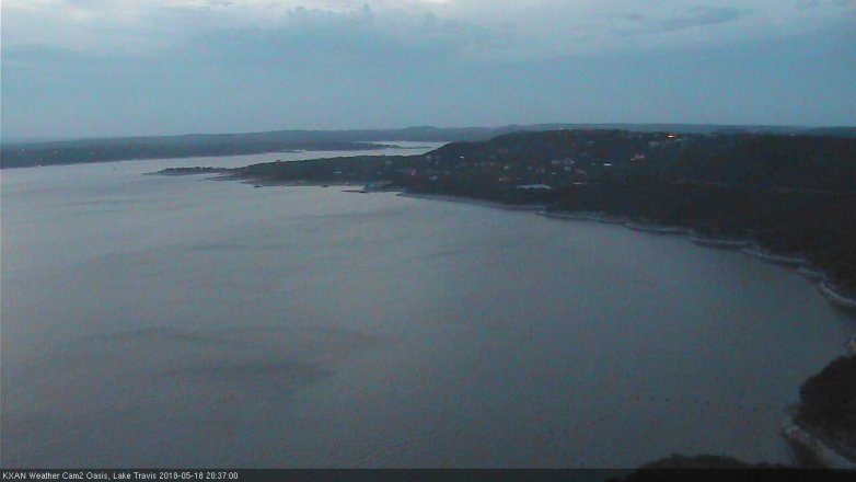 Lake Travis webcam, May 18, 2018 7:40 PM CT