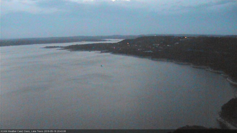 Lake Travis webcam, May 18, 2018 7:45 PM CT
