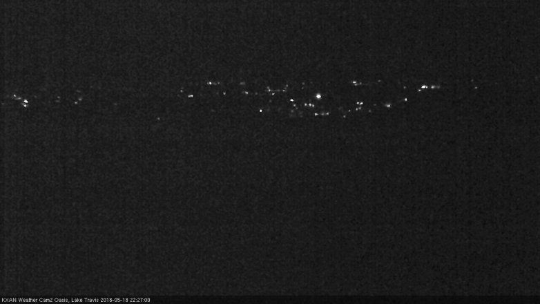 Lake Travis webcam, May 18, 2018 9:30 PM CT