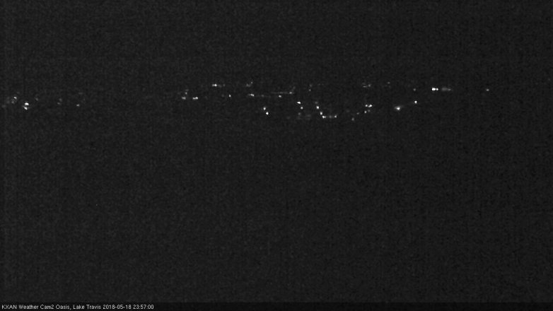 Lake Travis webcam, May 18, 2018 11:00 PM CT