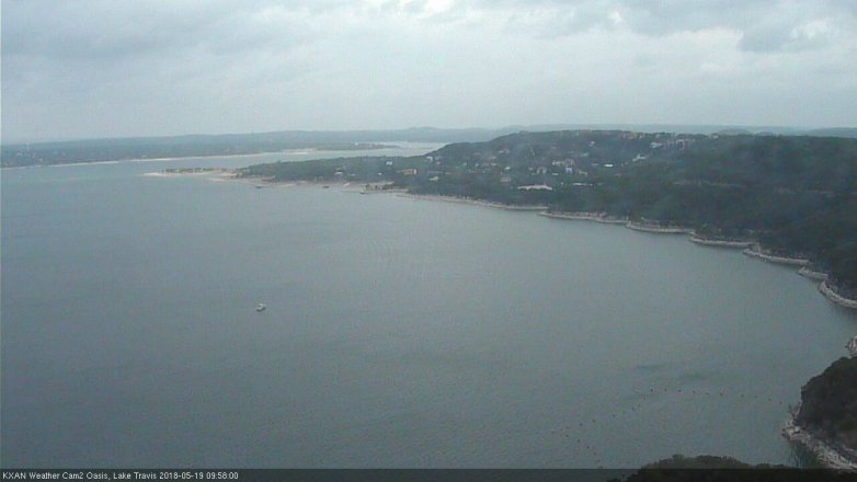 Lake Travis webcam, May 19, 2018 9:00 AM CT