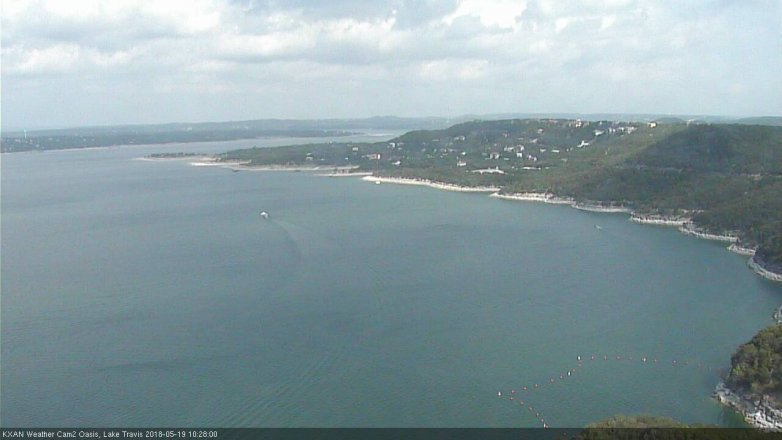 Lake Travis webcam, May 19, 2018 9:30 AM CT