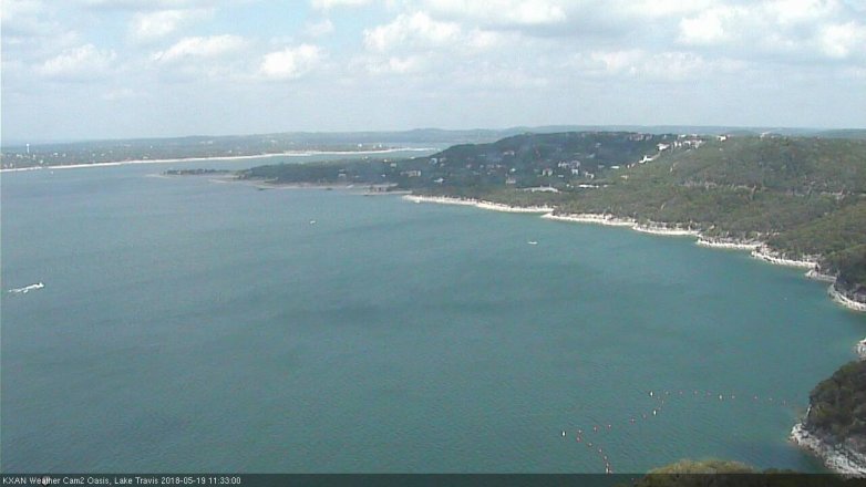 Lake Travis webcam, May 19, 2018 10:35 AM CT