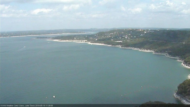 Lake Travis webcam, May 19, 2018 10:40 AM CT