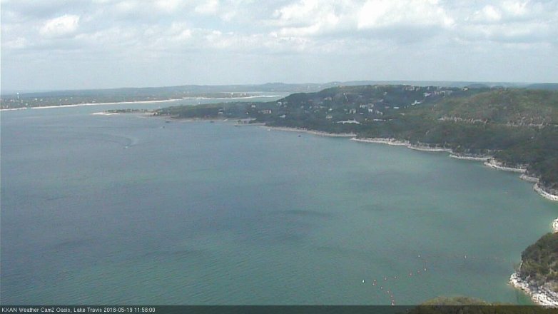 Lake Travis webcam, May 19, 2018 11:00 AM CT