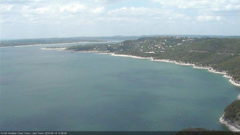 Lake Travis webcam, May 19, 2018 12:00 PM CT