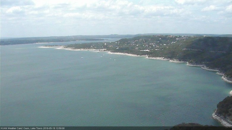 Lake Travis webcam, May 19, 2018 1:00 PM CT