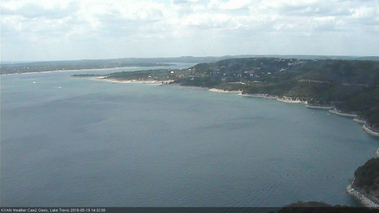 Lake Travis webcam, May 19, 2018 1:35 PM CT