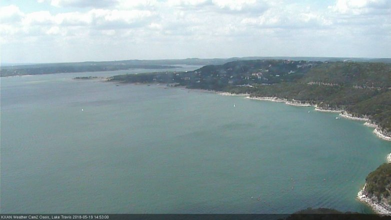Lake Travis webcam, May 19, 2018 1:55 PM CT