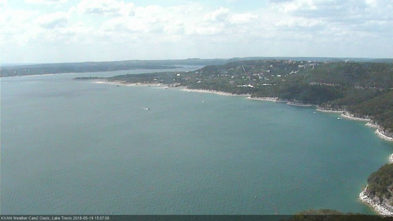 Lake Travis webcam, May 19, 2018 2:10 PM CT