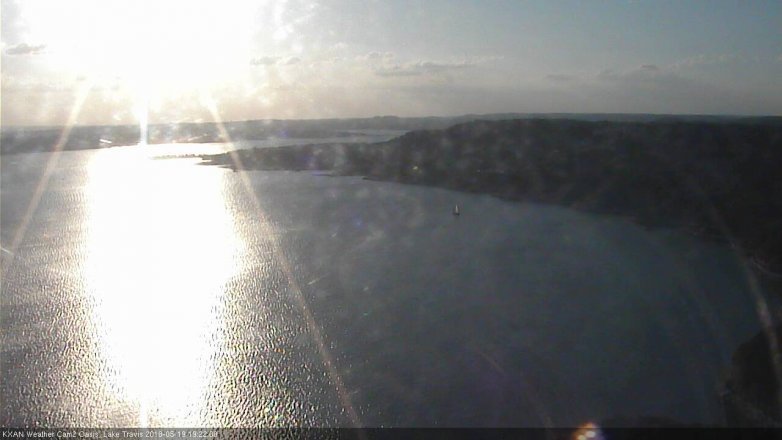 Lake Travis webcam, May 19, 2018 6:25 PM CT
