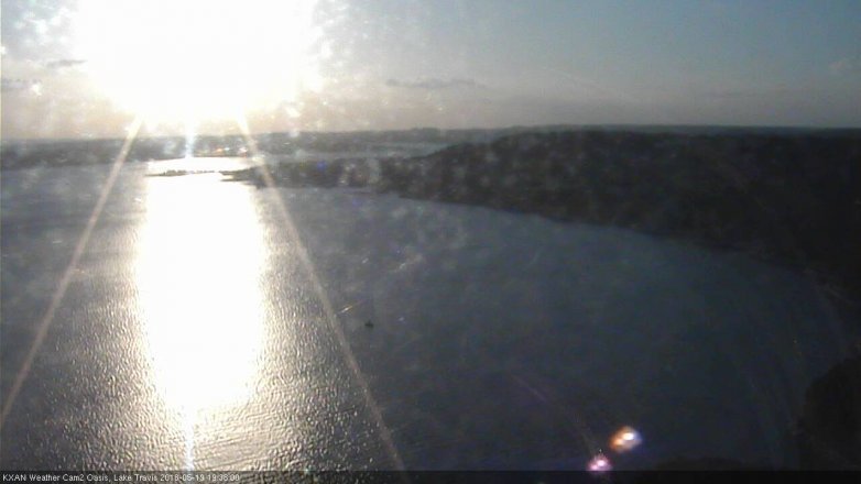 Lake Travis webcam, May 19, 2018 6:40 PM CT