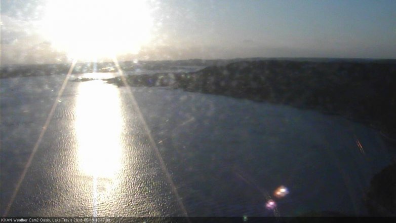 Lake Travis webcam, May 19, 2018 6:50 PM CT