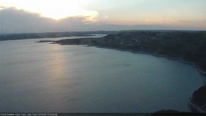 Lake Travis webcam, May 19, 2018 7:05 PM CT