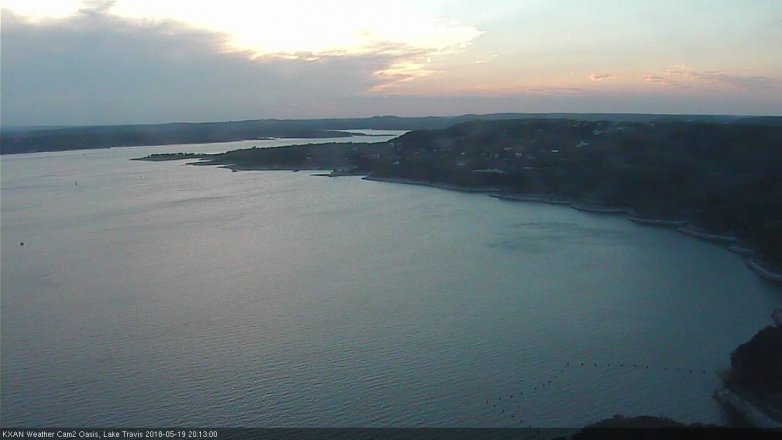Lake Travis webcam, May 19, 2018 7:15 PM CT