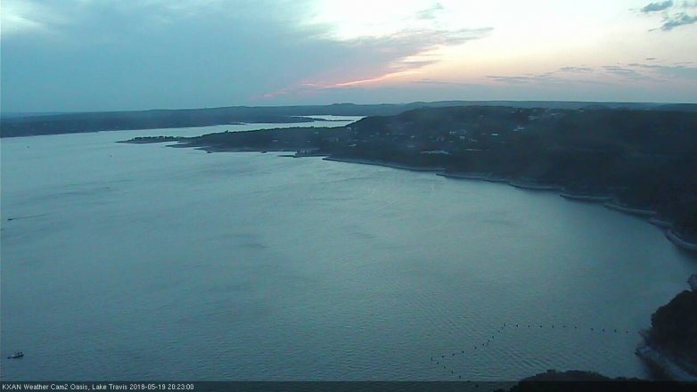Lake Travis webcam, May 19, 2018 7:25 PM CT