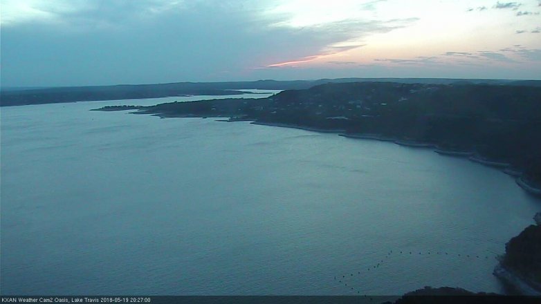 Lake Travis webcam, May 19, 2018 7:30 PM CT