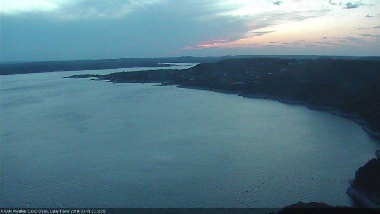 Lake Travis webcam, May 19, 2018 7:35 PM CT