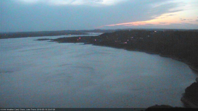 Lake Travis webcam, May 19, 2018 7:50 PM CT