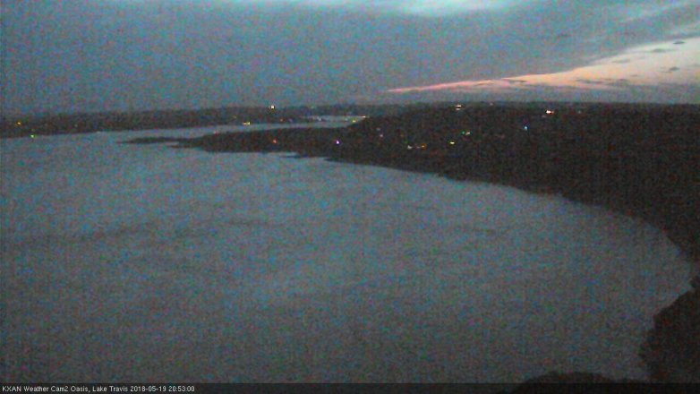 Lake Travis webcam, May 19, 2018 7:55 PM CT