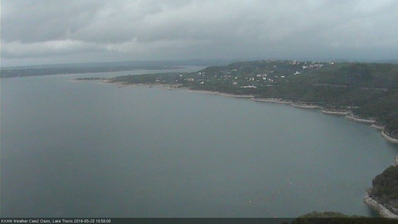 Lake Travis webcam, May 20, 2018 10:00 AM CT