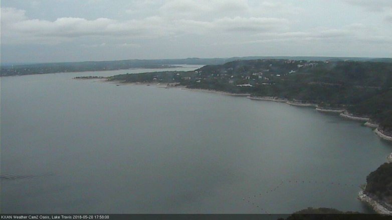 Lake Travis webcam, May 20, 2018 5:00 PM CT