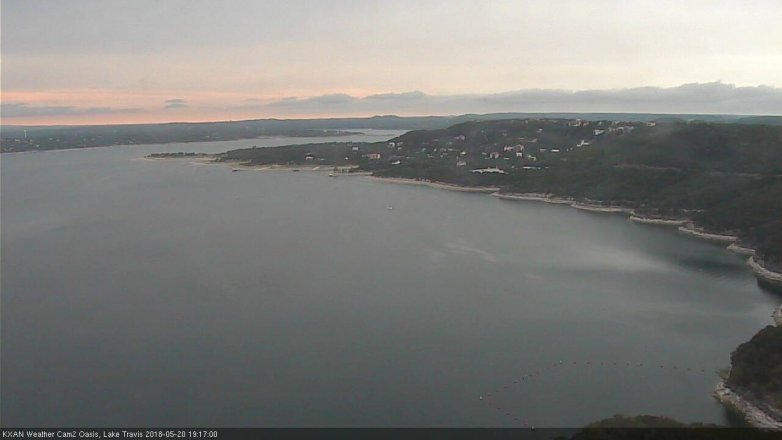 Lake Travis webcam, May 20, 2018 6:20 PM CT