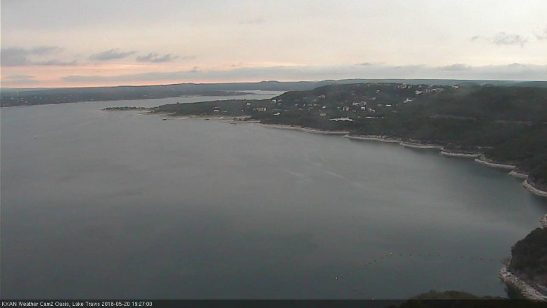 Lake Travis webcam, May 20, 2018 6:30 PM CT
