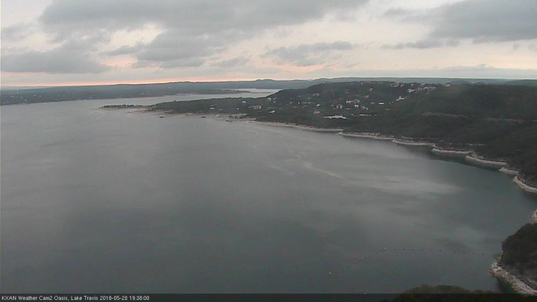 Lake Travis webcam, May 20, 2018 6:40 PM CT