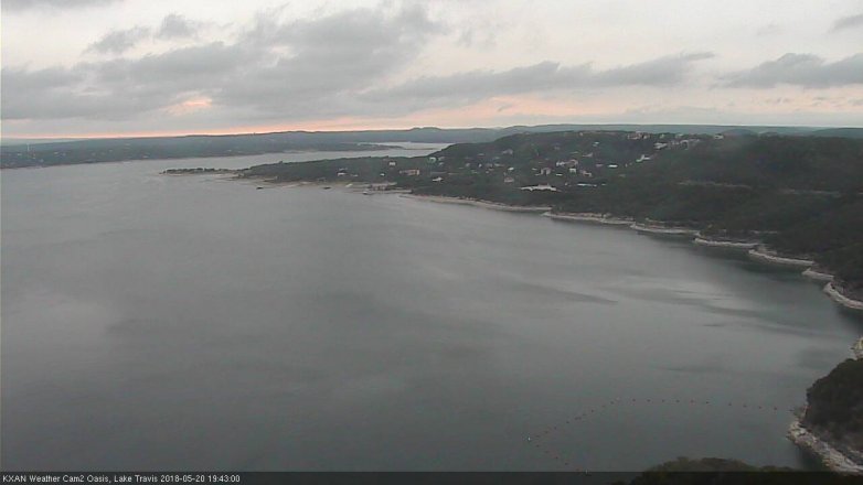Lake Travis webcam, May 20, 2018 6:45 PM CT