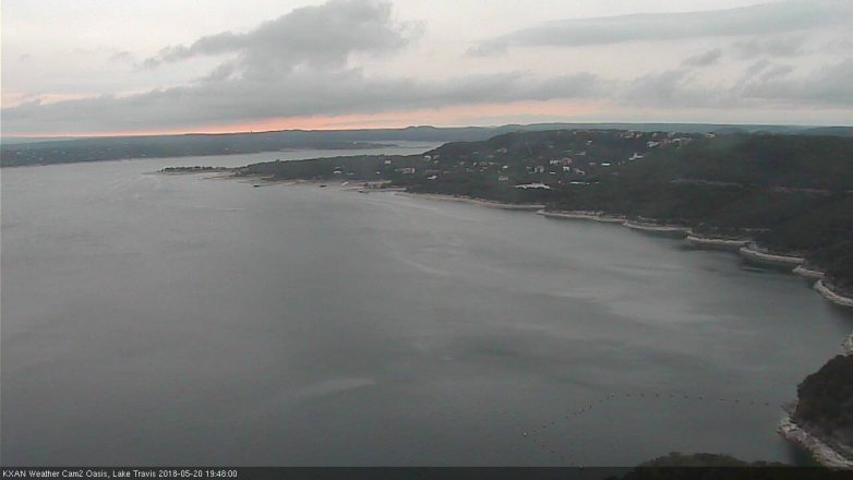 Lake Travis webcam, May 20, 2018 6:50 PM CT