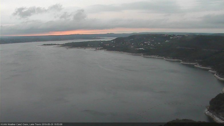 Lake Travis webcam, May 20, 2018 6:55 PM CT