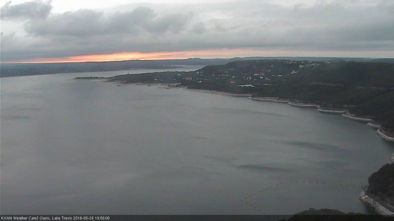 Lake Travis webcam, May 20, 2018 7:00 PM CT
