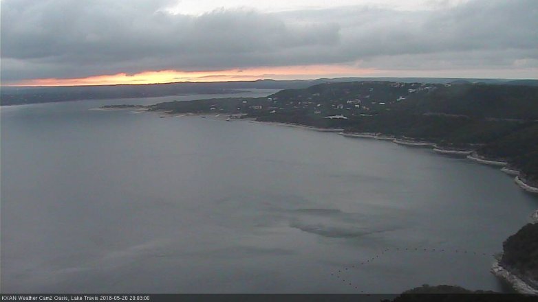 Lake Travis webcam, May 20, 2018 7:05 PM CT