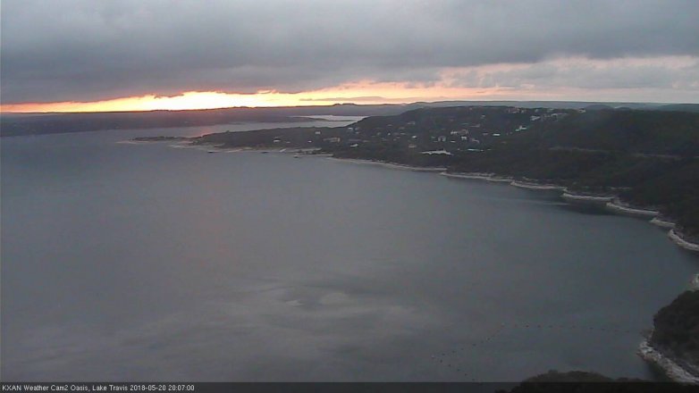 Lake Travis webcam, May 20, 2018 7:10 PM CT