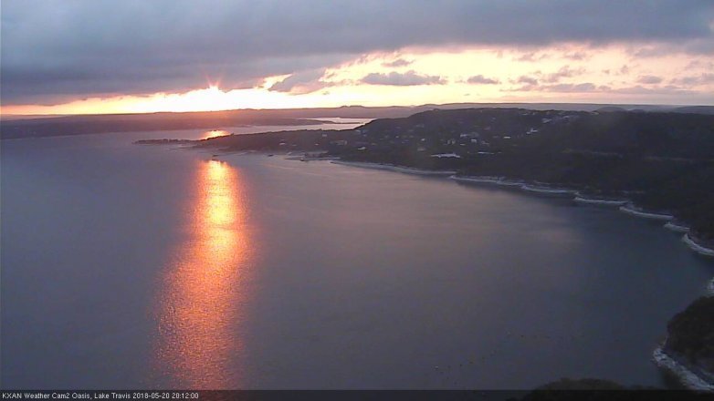 Lake Travis webcam, May 20, 2018 7:15 PM CT