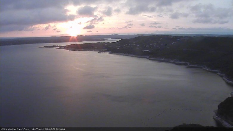 Lake Travis webcam, May 20, 2018 7:20 PM CT