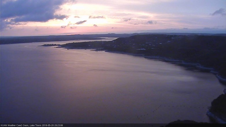 Lake Travis webcam, May 20, 2018 7:25 PM CT