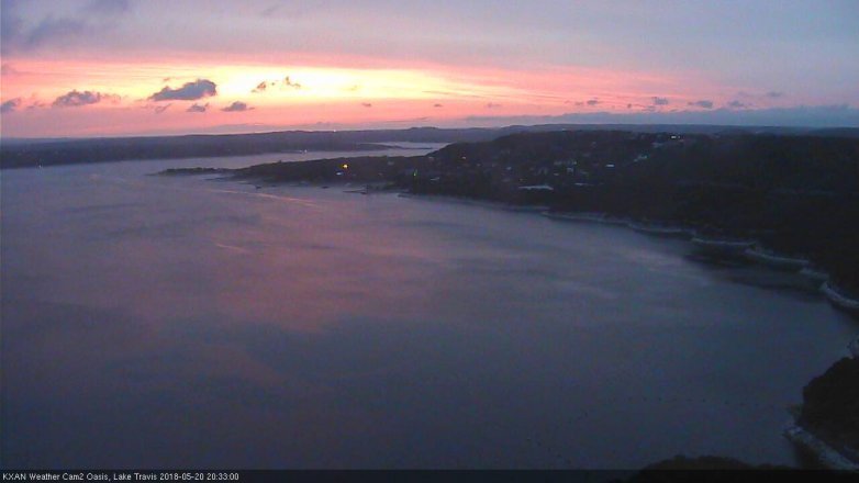 Lake Travis webcam, May 20, 2018 7:35 PM CT