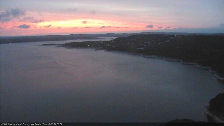 Lake Travis webcam, May 20, 2018 7:40 PM CT