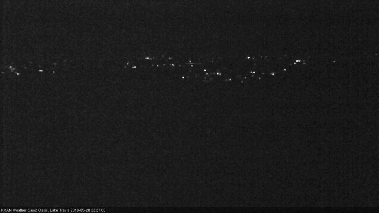 Lake Travis webcam, May 20, 2018 9:30 PM CT