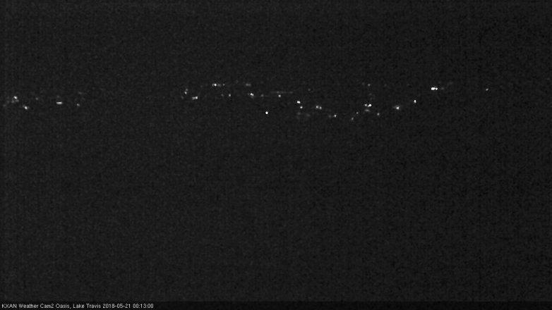 Lake Travis webcam, May 20, 2018 11:15 PM CT