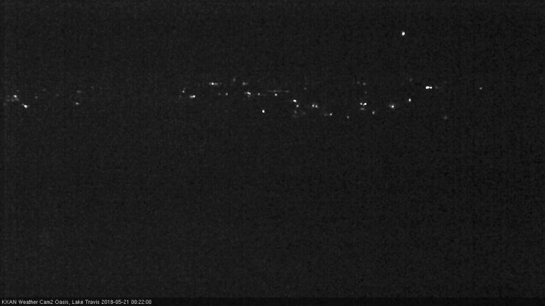 Lake Travis webcam, May 20, 2018 11:25 PM CT
